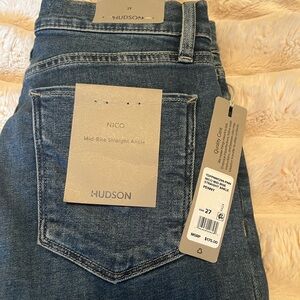 Hudson NWT Nico Mid-Rise Straight Ankle Jeans - Blue 27